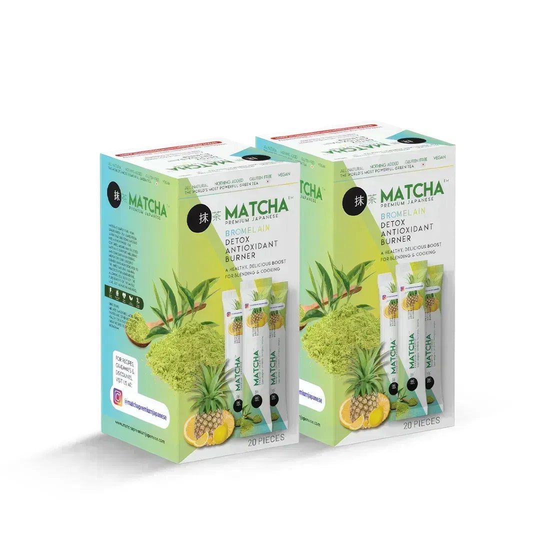 Premium Japanese Matcha Tea with Bromelain - 20 Sachets